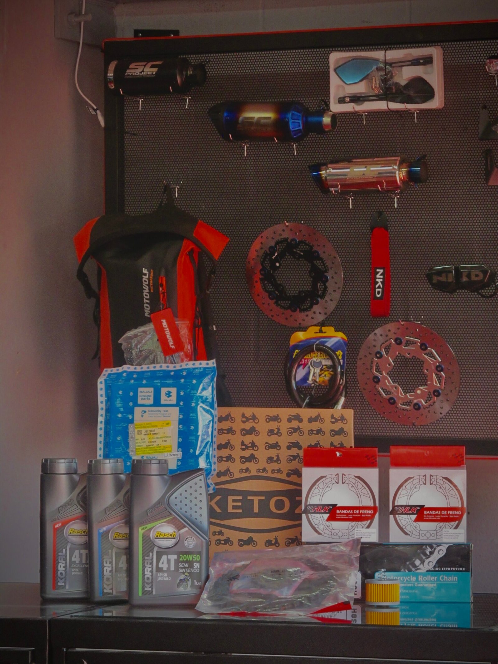 Combo de mantenimiento bóxer ct100 – arrastre, frenos, filtros y aceite rasch