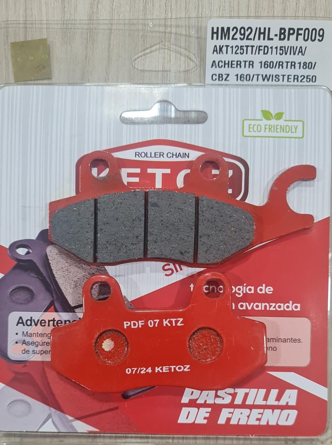 pastilla de freno para Apache TVS 160