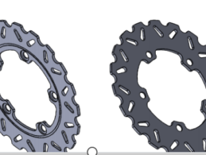 Disco de freno trasero compatible con AKT 180 y 200 TTX, ofrece frenado confiable, excelente resistencia y óptimo desempeño para el uso diario.