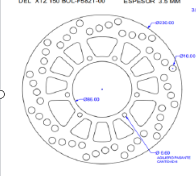 disco de freno delantero Yamaha XTZ 150