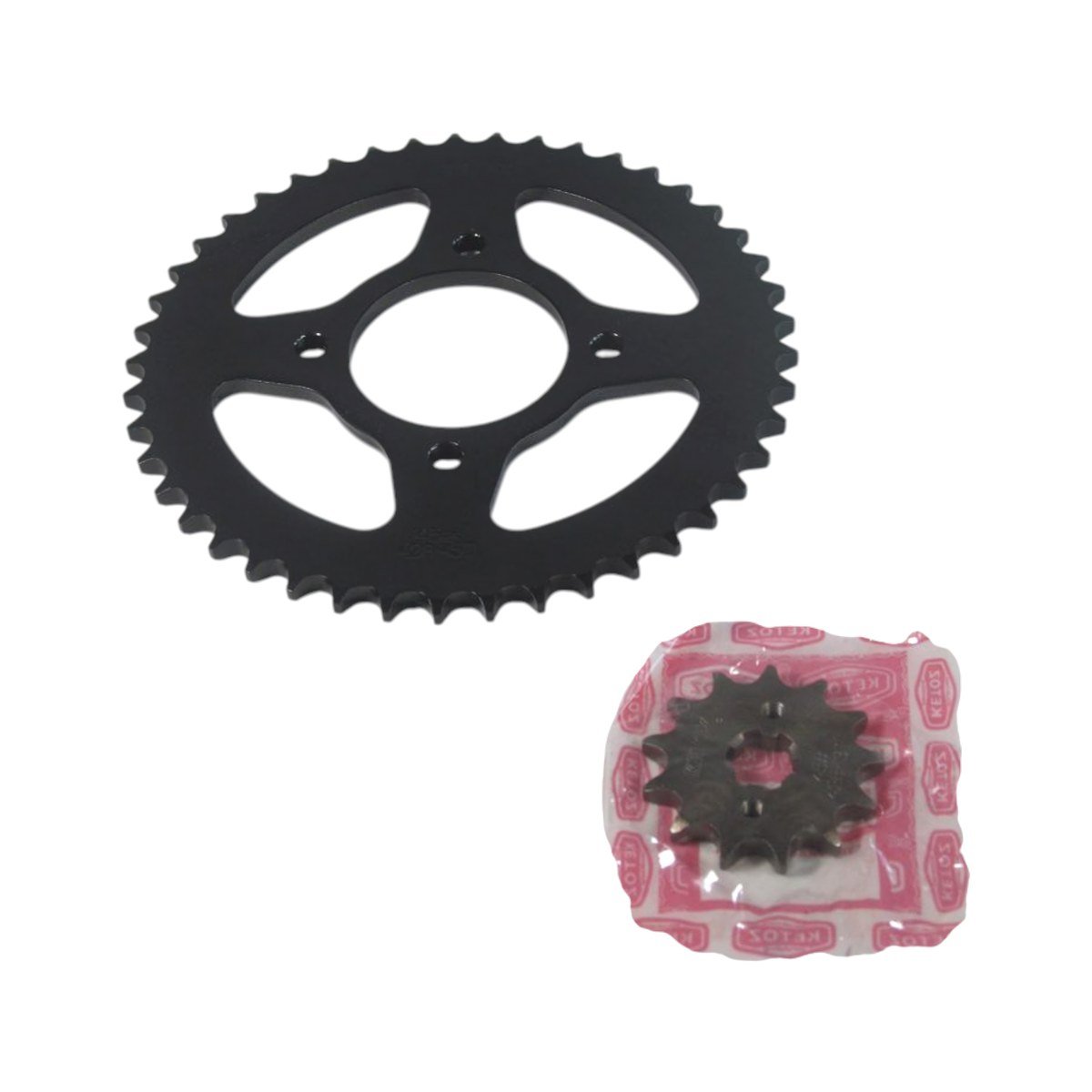 Kit Piñón Ketoz Especial Black 38T–13T Paso 428 para TVS Sport 100